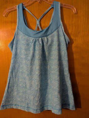 SM Blue Tank with Built-In Shelf Bra | Size Large